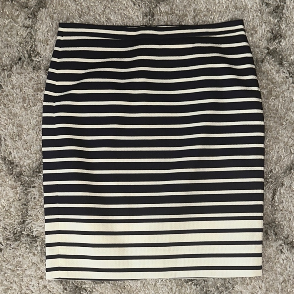 J. Crew Striped Navy & White Womens Skirt